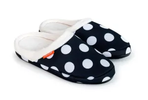 ARCHLINE Orthotic Slippers Slip On Arch Scuffs Pain Relief Moccasins - Polka Dots - EU 35