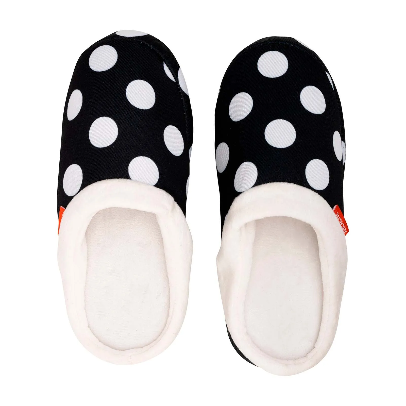 ARCHLINE Orthotic Slippers Slip On Arch Scuffs Pain Relief Moccasins - Polka Dots - EU 35