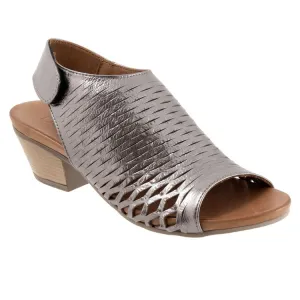 Bueno Women's Lacey Sling-Back Sandals Pewter Metallic