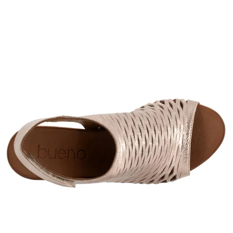 Bueno Women's Lacey Sling-Back Sandals Taupe Metallic