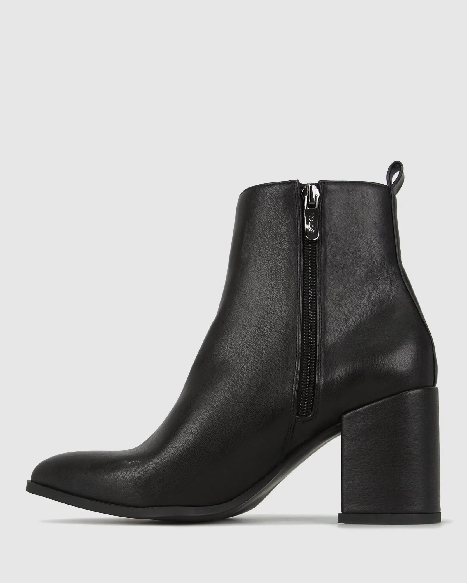 CHIA Vegan Point Toe Block Heel Boots