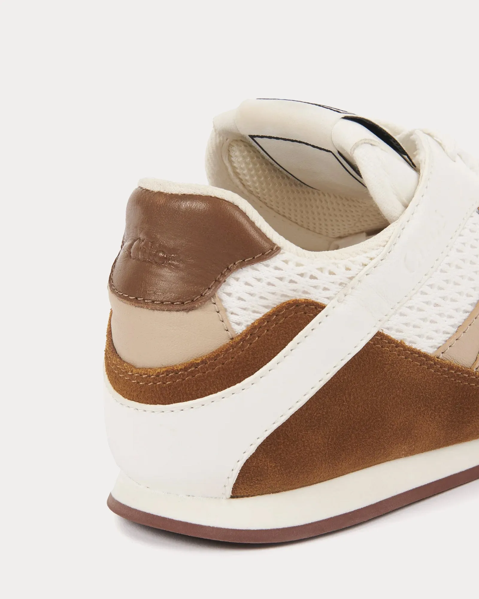 Chloé Kick Natural Brown Low Top Sneakers