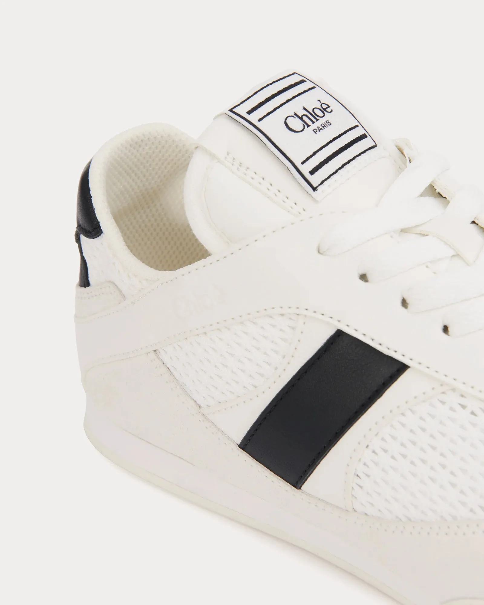 Chloé Kick White / Black Low Top Sneakers