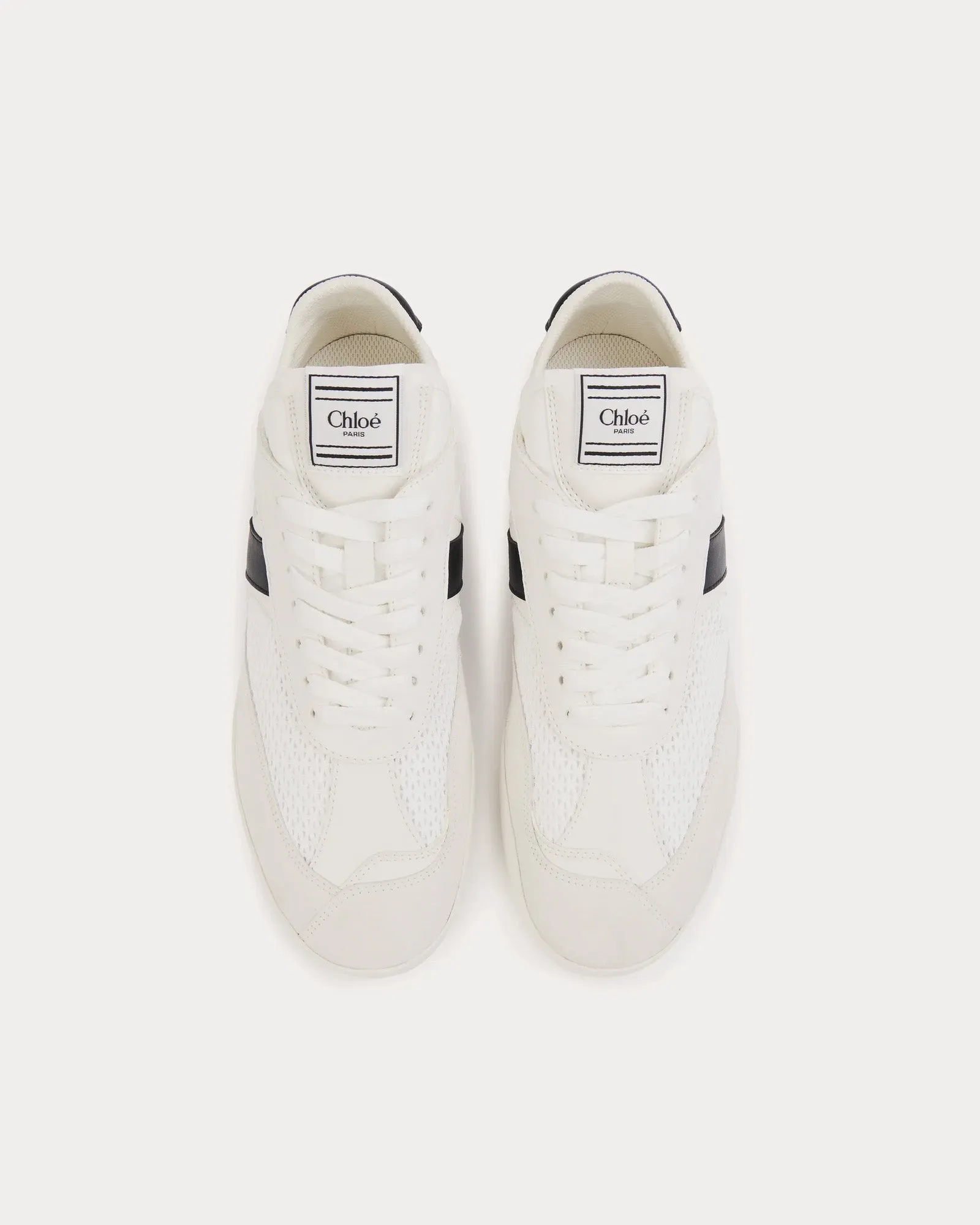 Chloé Kick White / Black Low Top Sneakers