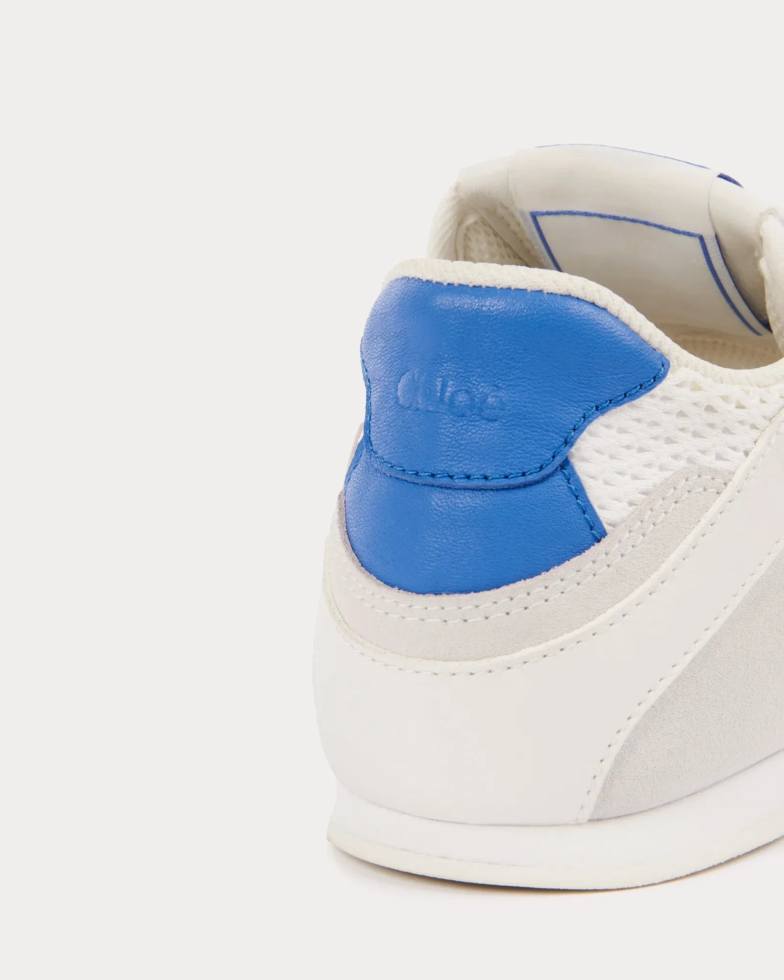 Chloé Kick White / Blue Low Top Sneakers