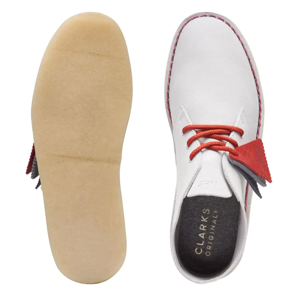 Clarks Originals Desert Boots Vcy Men's Gray and Red Suede 26166525