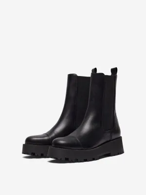 Cora Toe Cap Boots - Black