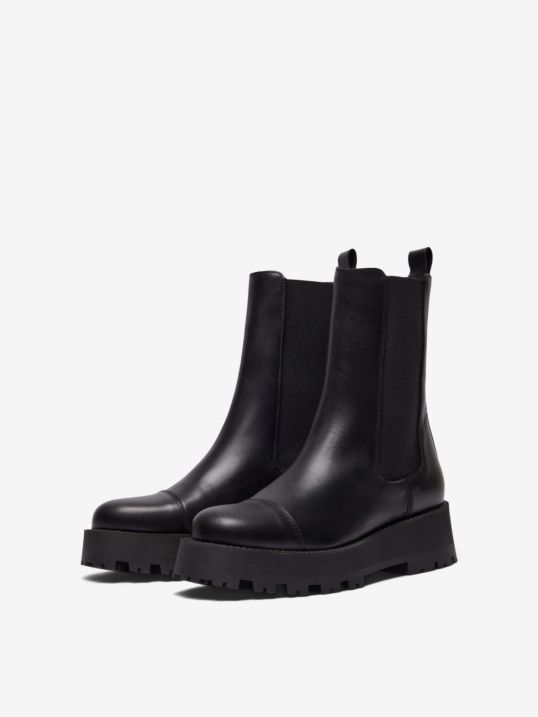 Cora Toe Cap Boots - Black