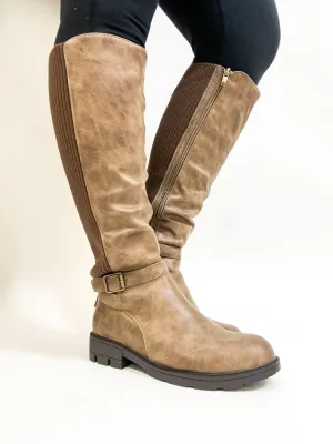 Corky's Tan Hay There Boots Wide Calf Friendly - FINAL SALE
