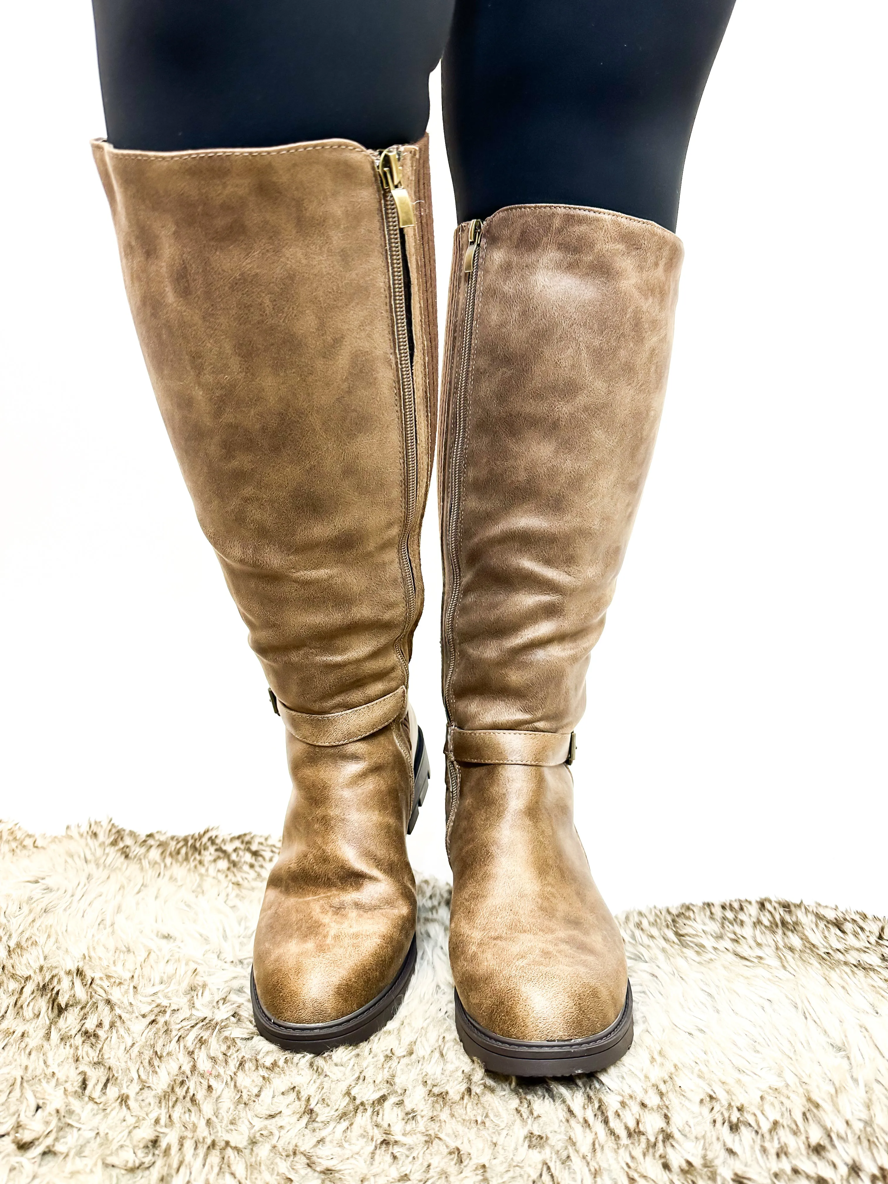Corky's Tan Hay There Boots Wide Calf Friendly - FINAL SALE
