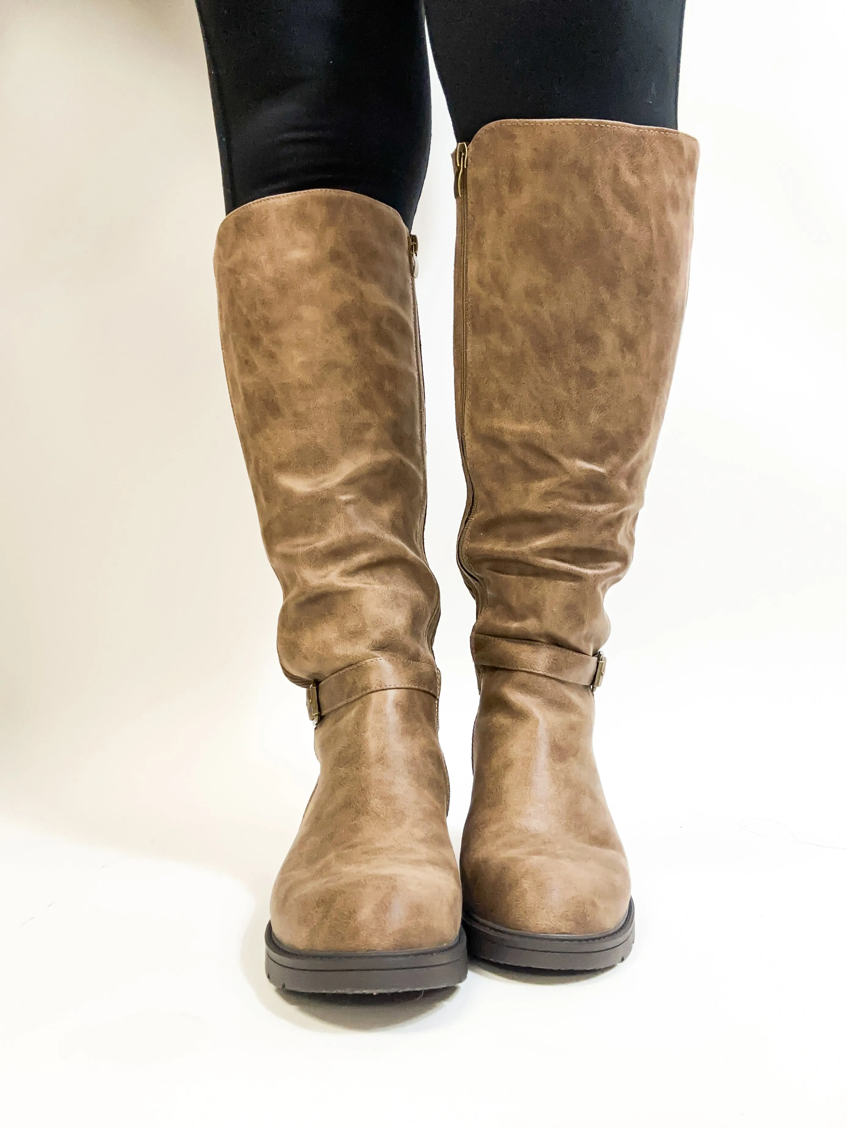 Corky's Tan Hay There Boots Wide Calf Friendly - FINAL SALE