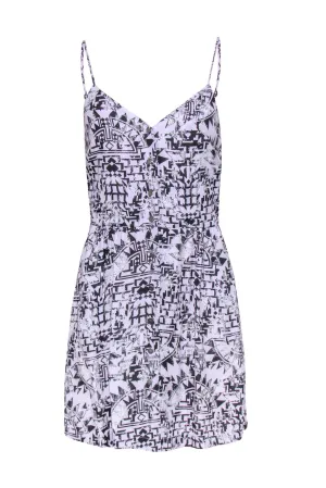 Dolce Vita - Lavender & Black Aztec Print Button-Up Sundress Sz S