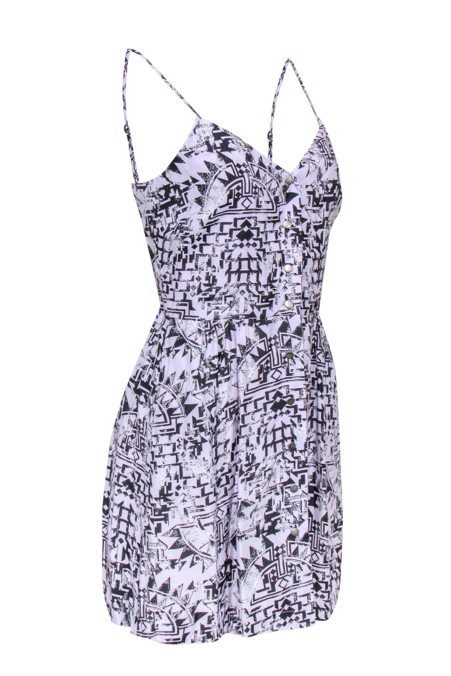 Dolce Vita - Lavender & Black Aztec Print Button-Up Sundress Sz S