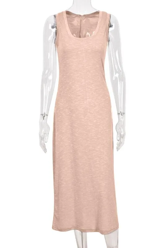 Eco-Conscious Vintage Halter Neck Summer Dress with Elegant Flair