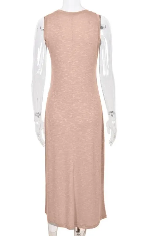 Eco-Conscious Vintage Halter Neck Summer Dress with Elegant Flair