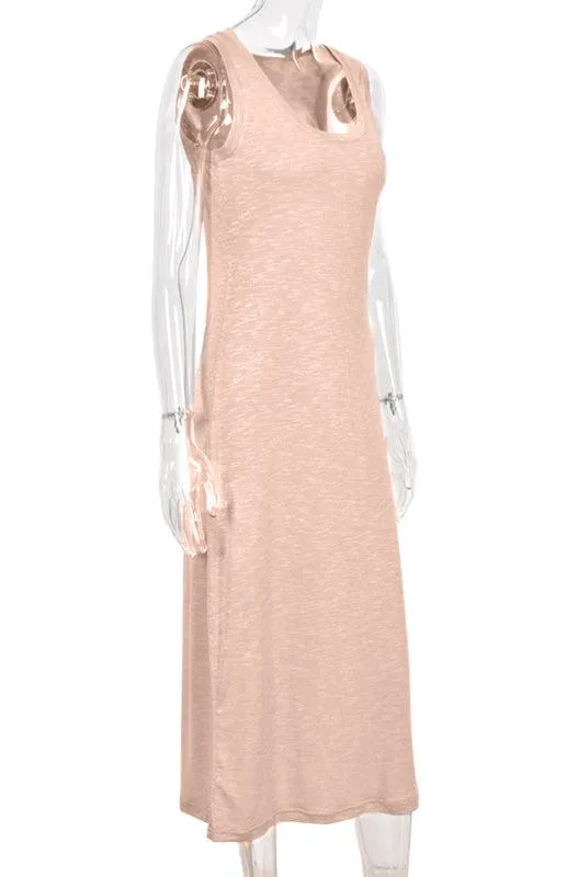 Eco-Conscious Vintage Halter Neck Summer Dress with Elegant Flair