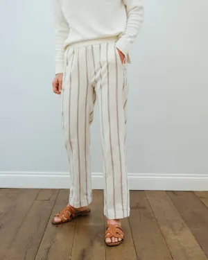 H Party trousers in terracotta stripes