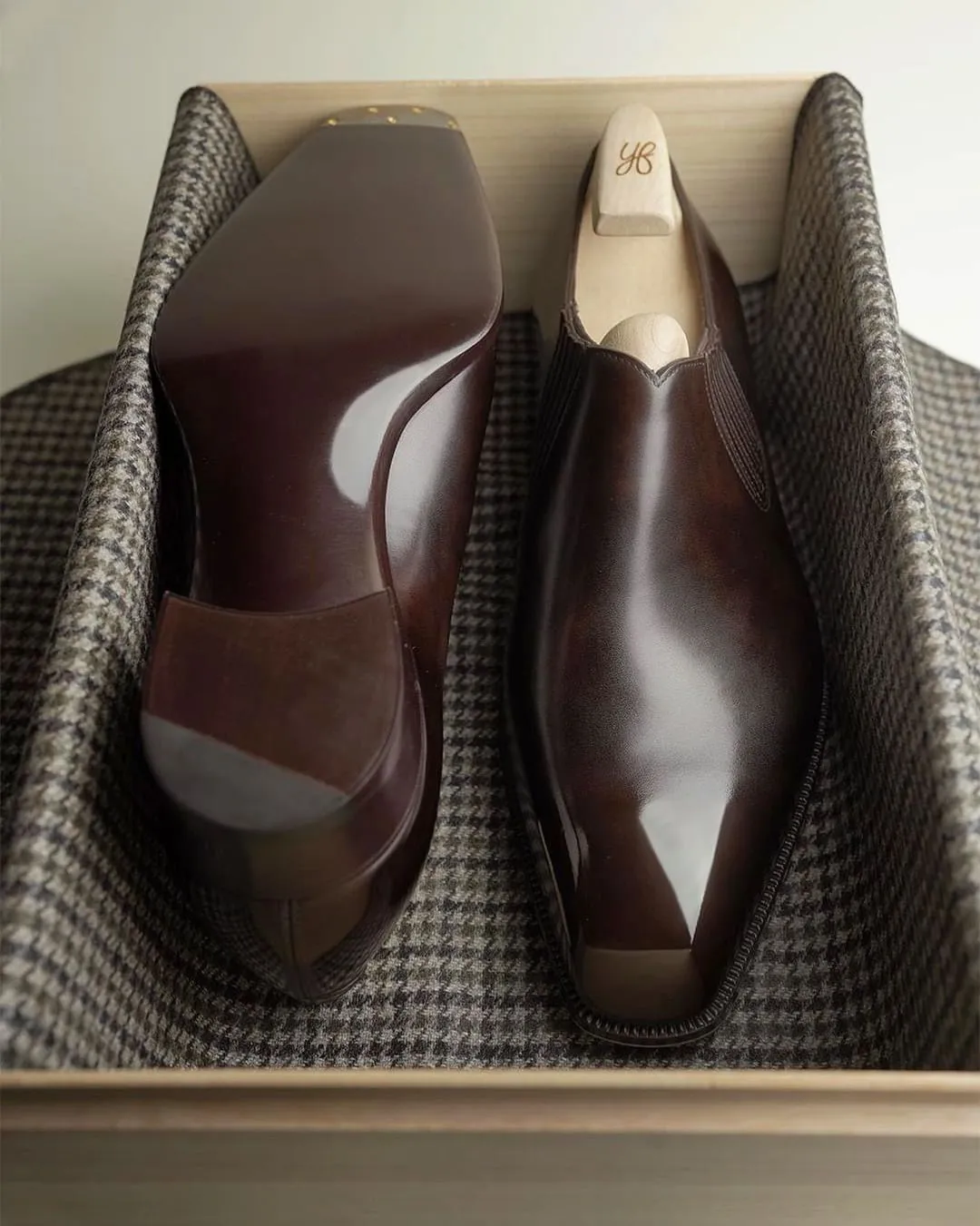 Height Increasing Brown Leather Leander Slip On Loafers - Formal Shoes - SS23