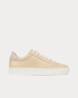 Helier Leather & Suede Beige / Bone Low Top Sneakers