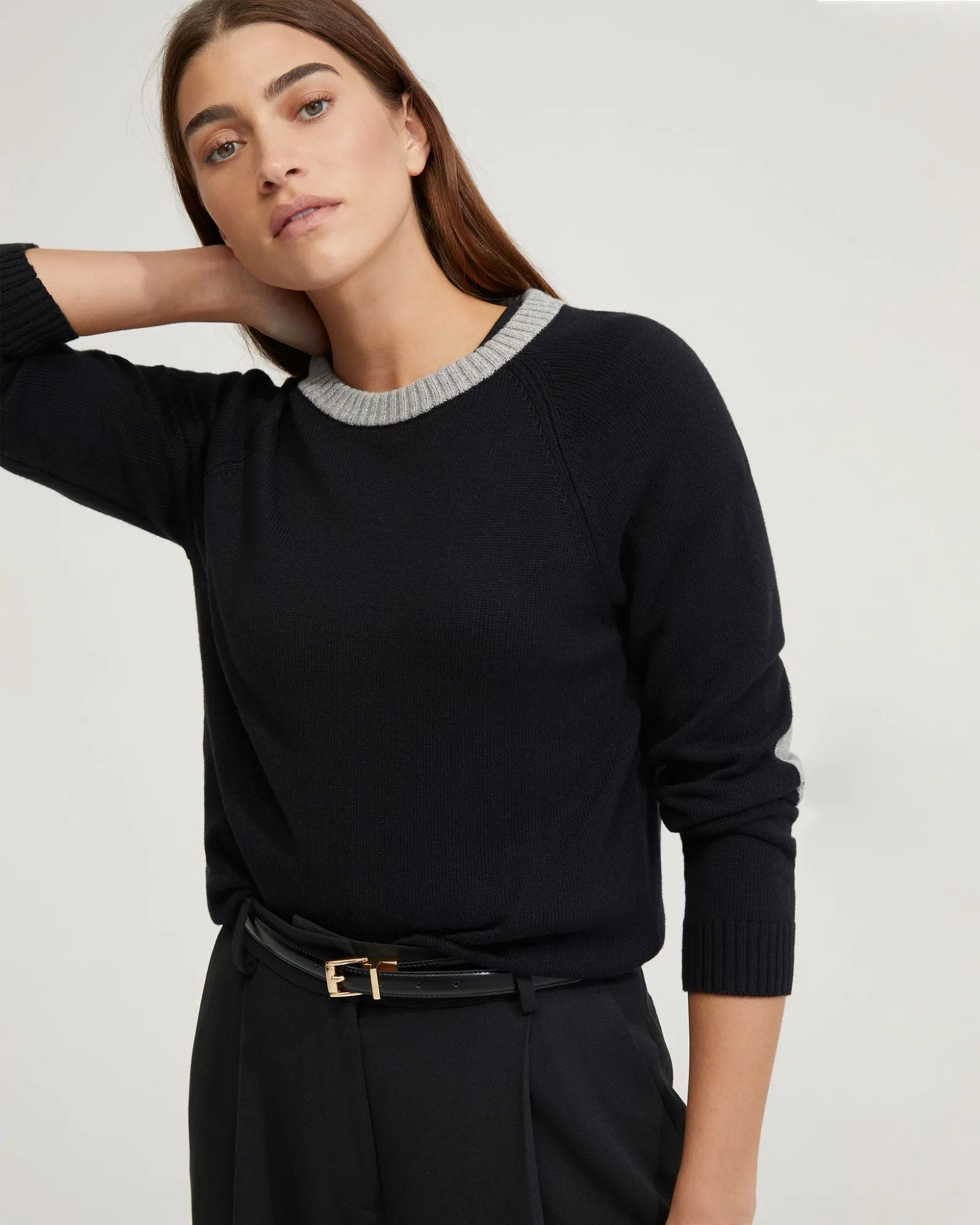 Huskie Elbow Patch Knit