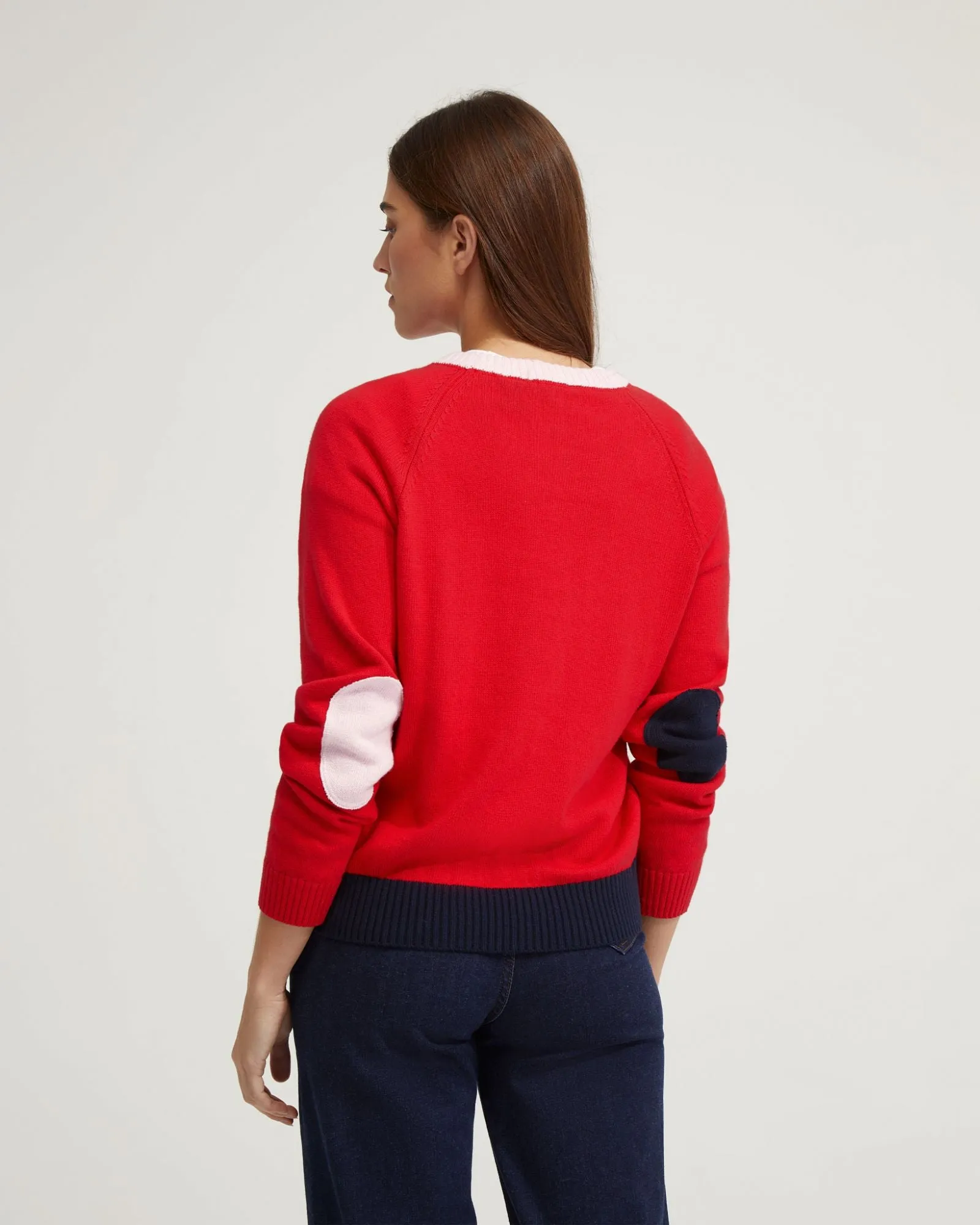 Huskie Elbow Patch Knit