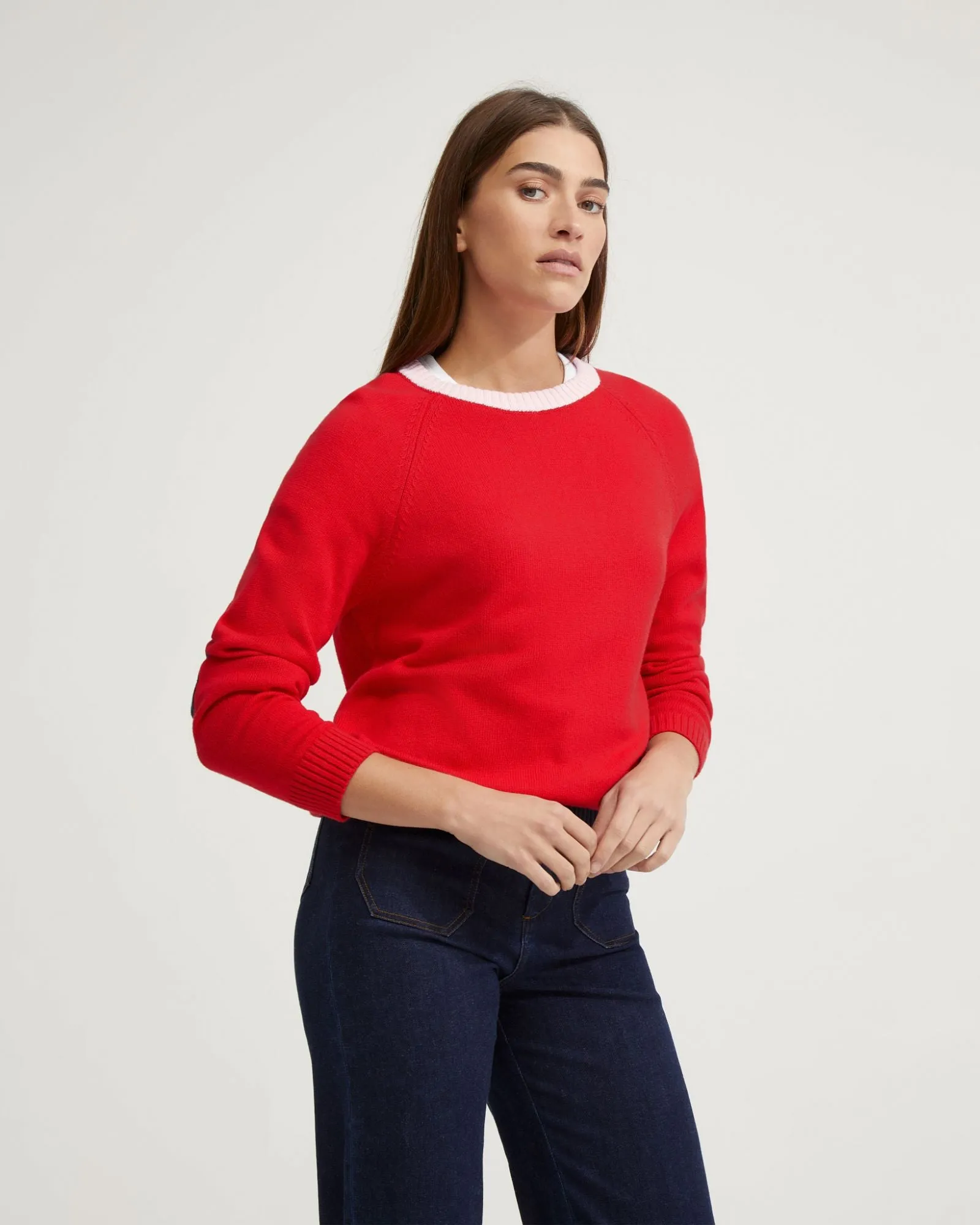 Huskie Elbow Patch Knit