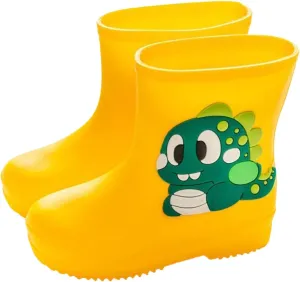 IWIHMIV Rain Boots for Boys Non-slip Waterproof Rain Boots Cartoon Rubber Rain Boots for Girls Lightweight Baby Rain Boots