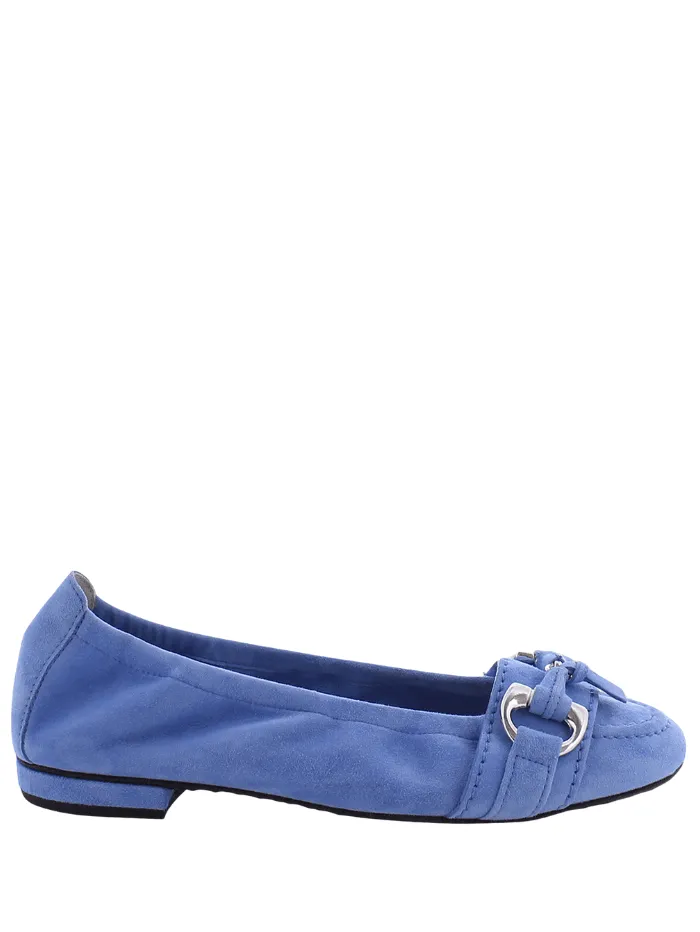 Kennel & Schmenger Women's MALU Ballerina Pump In Blue With Silver Detail 51-10300-498