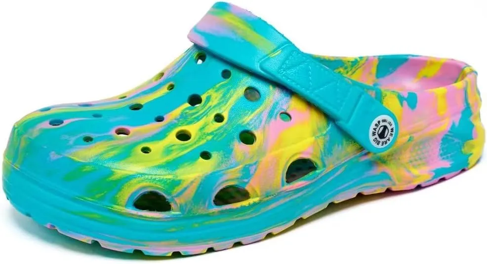 Kids Boys&Girls Black Camouflage Clogs Children's Beach Shoes Classic Marbled Tie Dye Clog Little Kid