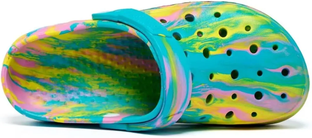 Kids Boys&Girls Black Camouflage Clogs Children's Beach Shoes Classic Marbled Tie Dye Clog Little Kid