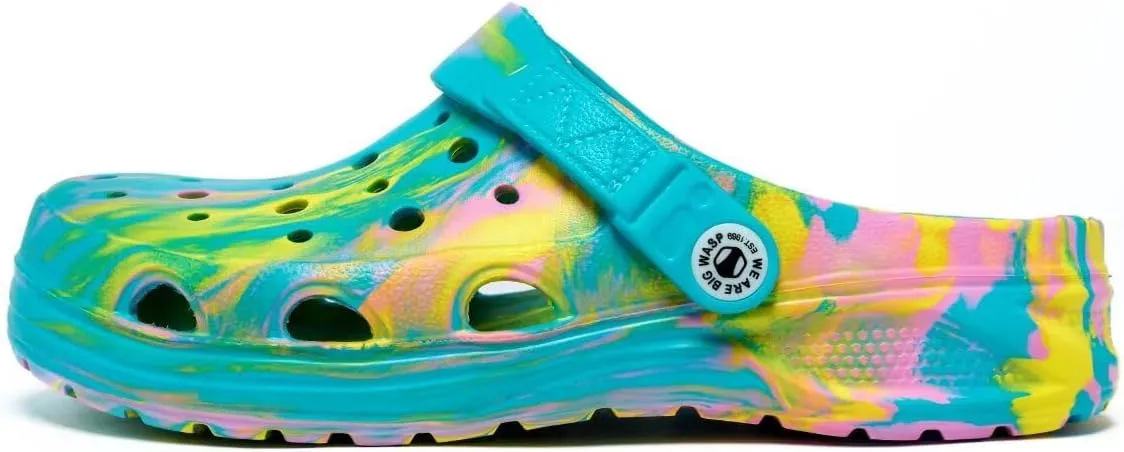 Kids Boys&Girls Black Camouflage Clogs Children's Beach Shoes Classic Marbled Tie Dye Clog Little Kid