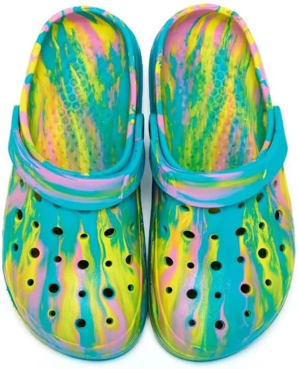 Kids Boys&Girls Black Camouflage Clogs Children's Beach Shoes Classic Marbled Tie Dye Clog Little Kid