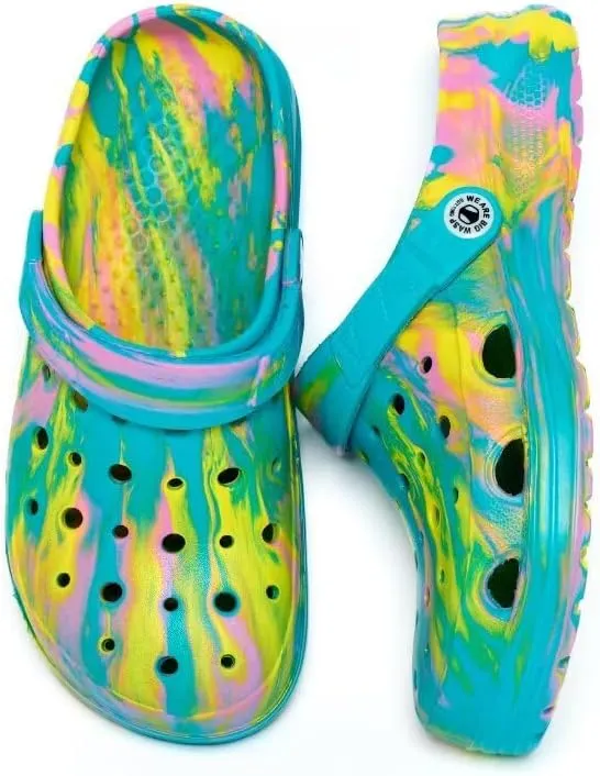 Kids Boys&Girls Black Camouflage Clogs Children's Beach Shoes Classic Marbled Tie Dye Clog Little Kid