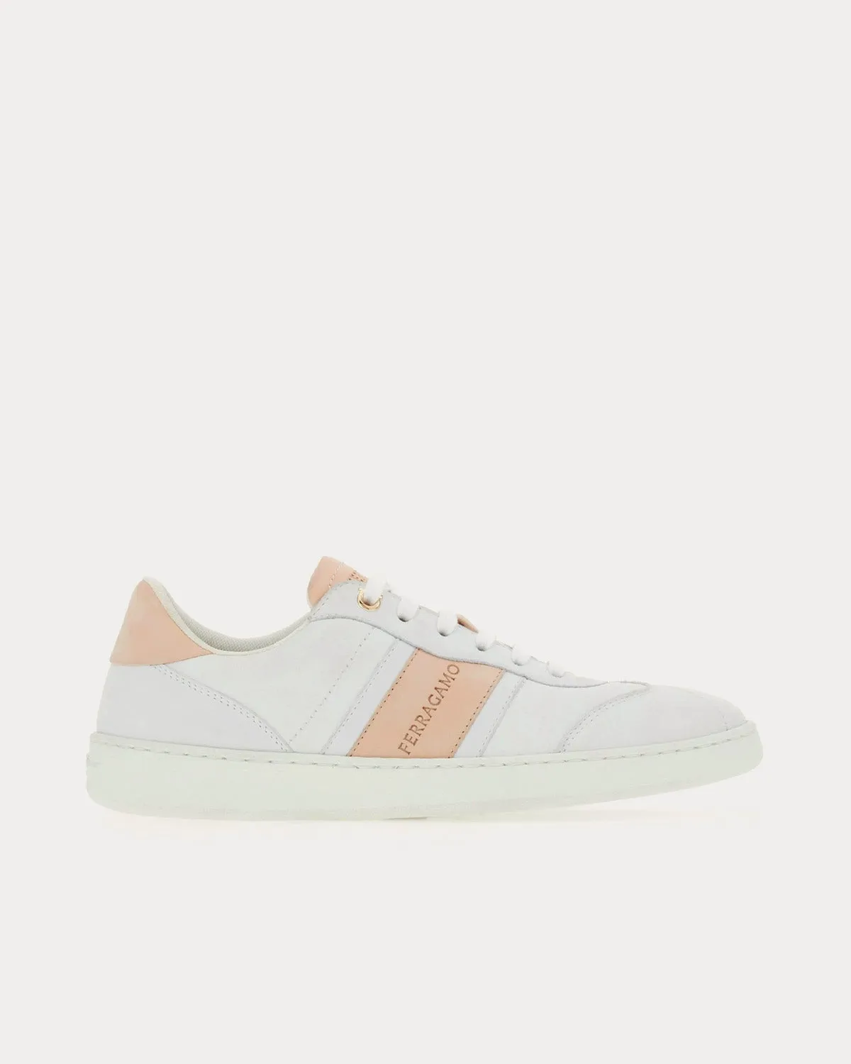 Logo Leather White / Petal Low Top Sneakers