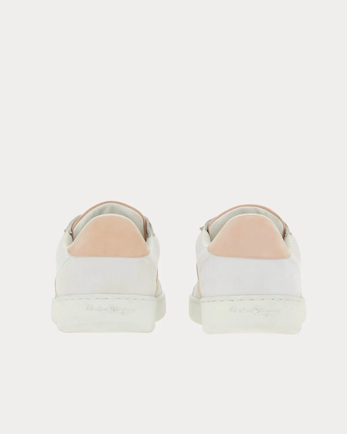 Logo Leather White / Petal Low Top Sneakers