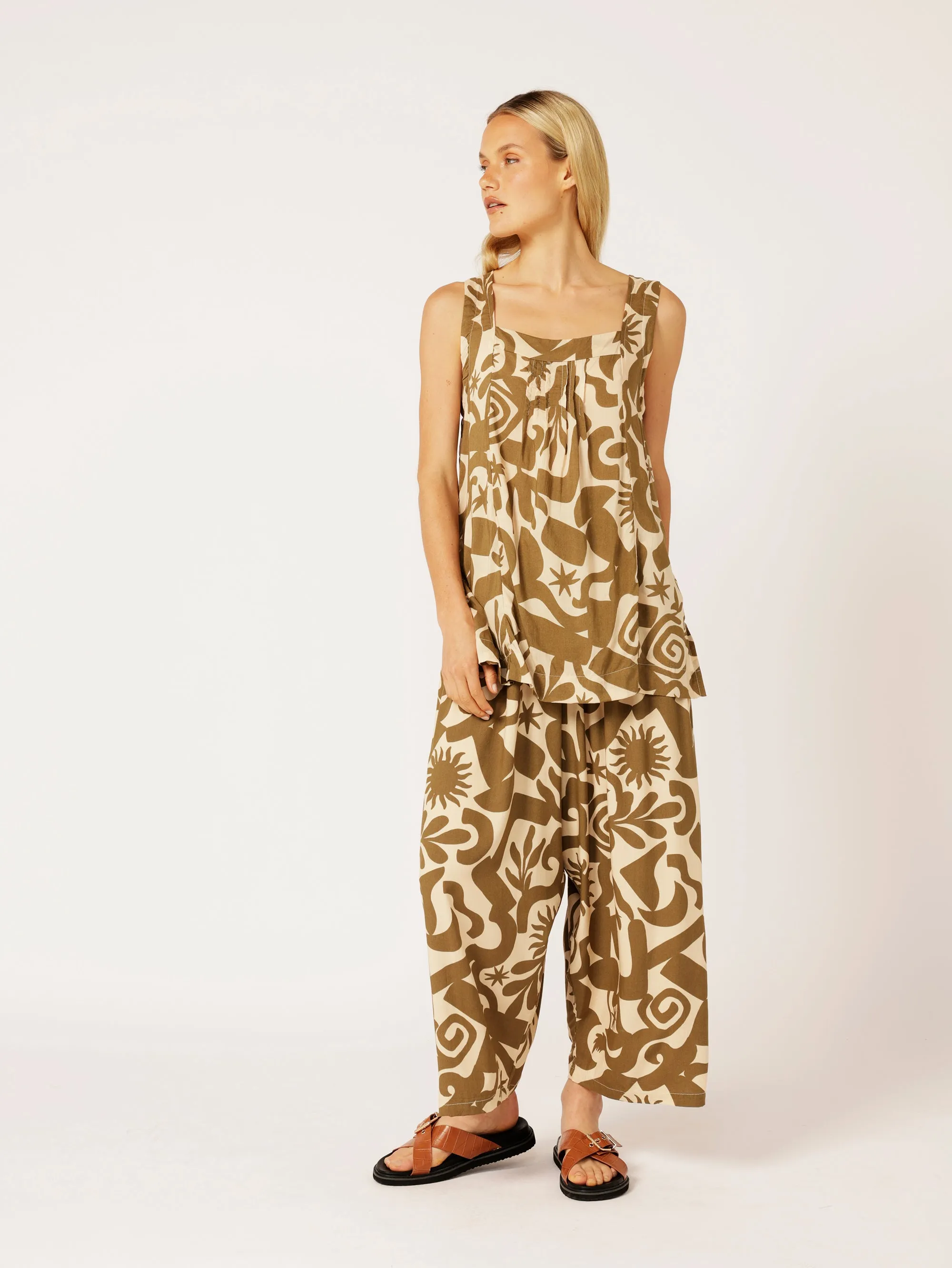 Lotus Tank LONG | Soleil Khaki