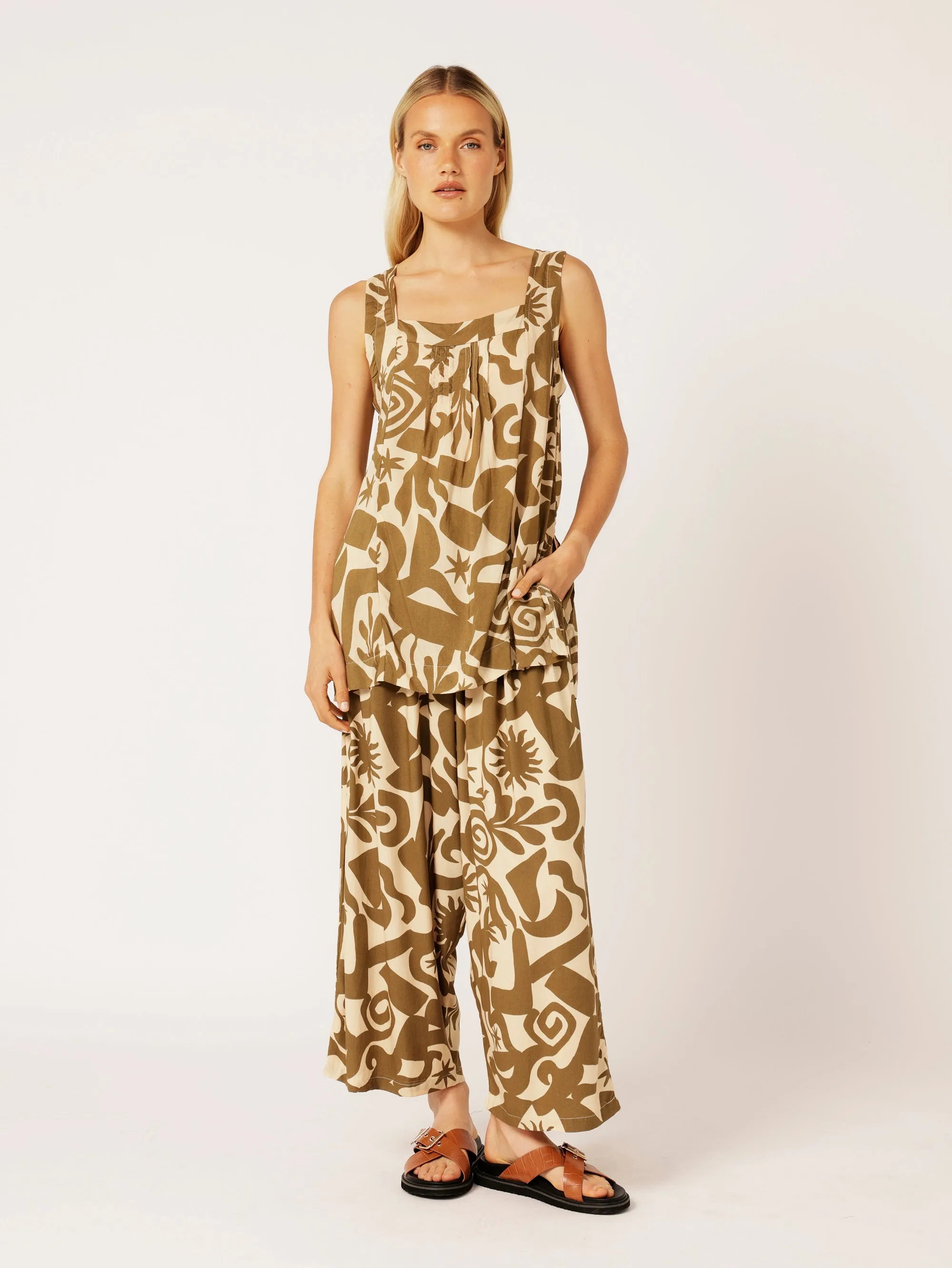 Lotus Tank LONG | Soleil Khaki