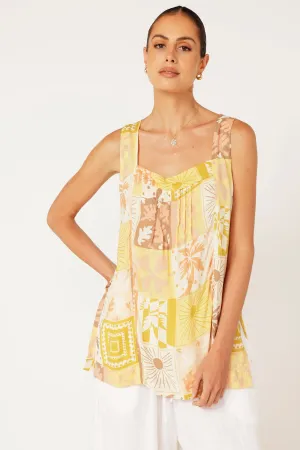 Lotus Tank LONG | Sunset Palm