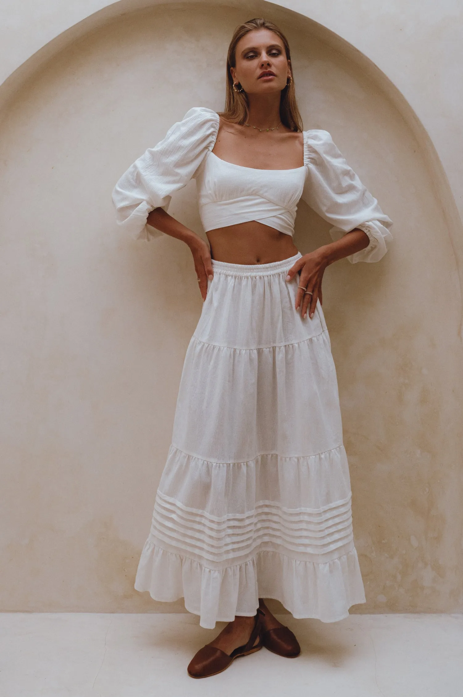 Mumbai Maxi Linen Skirt