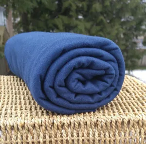 Navy Bamboo Cotton Stretch French Terry Fabric Wholesale