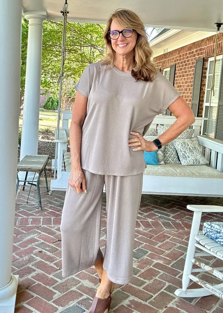 Palm Beach Set - Oyster Grey/Taupe  | Dear Scarlett