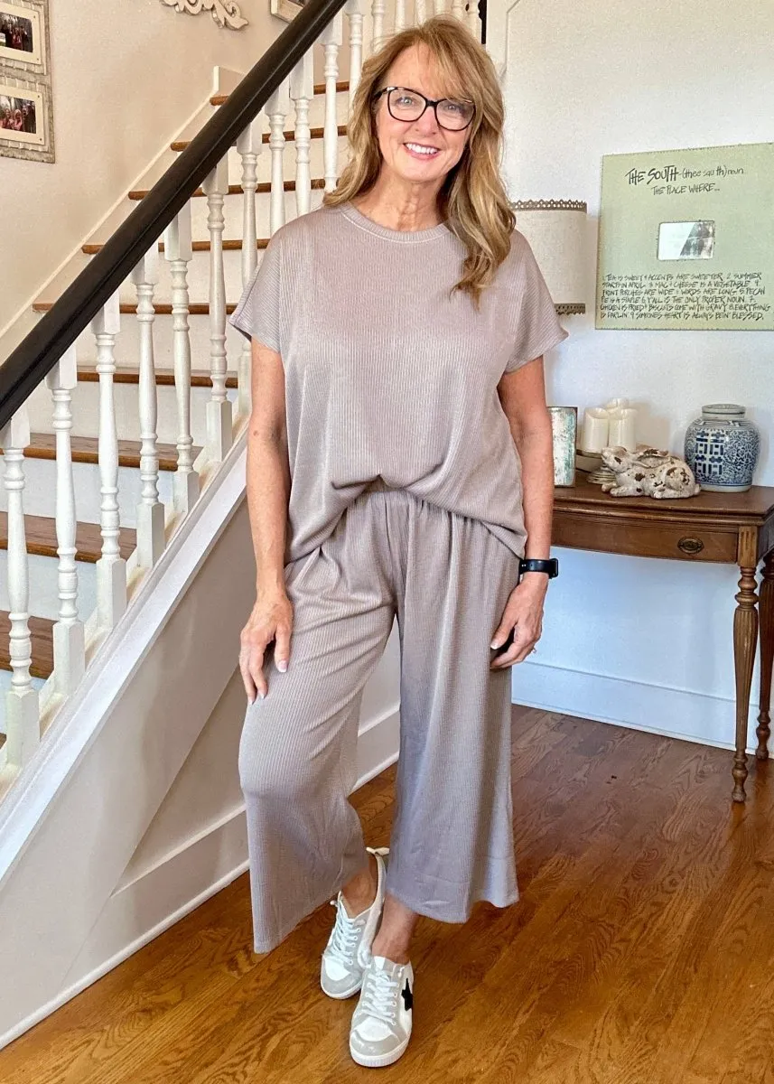 Palm Beach Set - Oyster Grey/Taupe  | Dear Scarlett