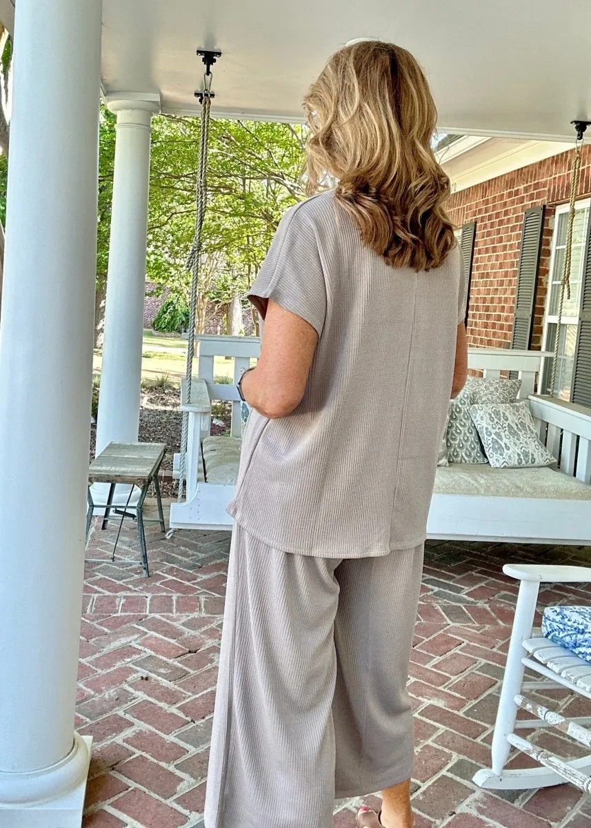 Palm Beach Set - Oyster Grey/Taupe  | Dear Scarlett