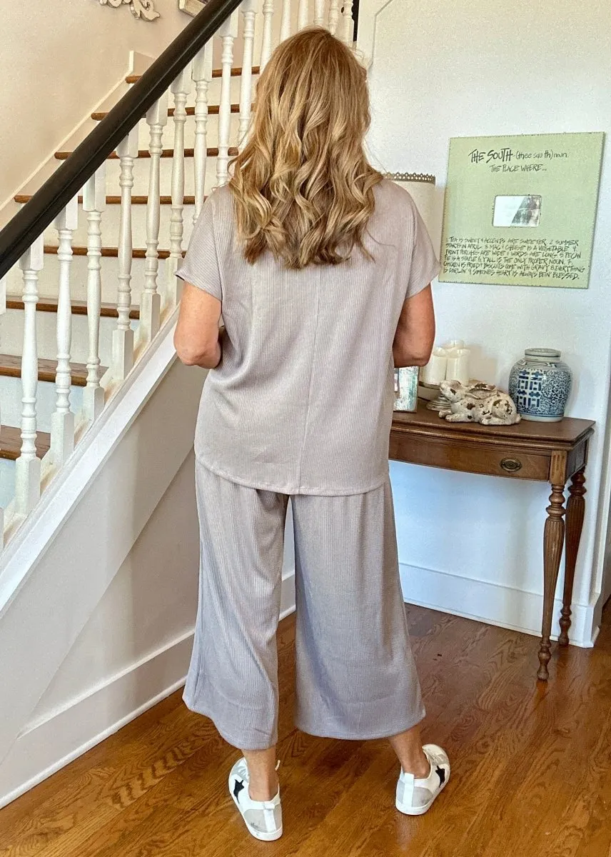 Palm Beach Set - Oyster Grey/Taupe  | Dear Scarlett