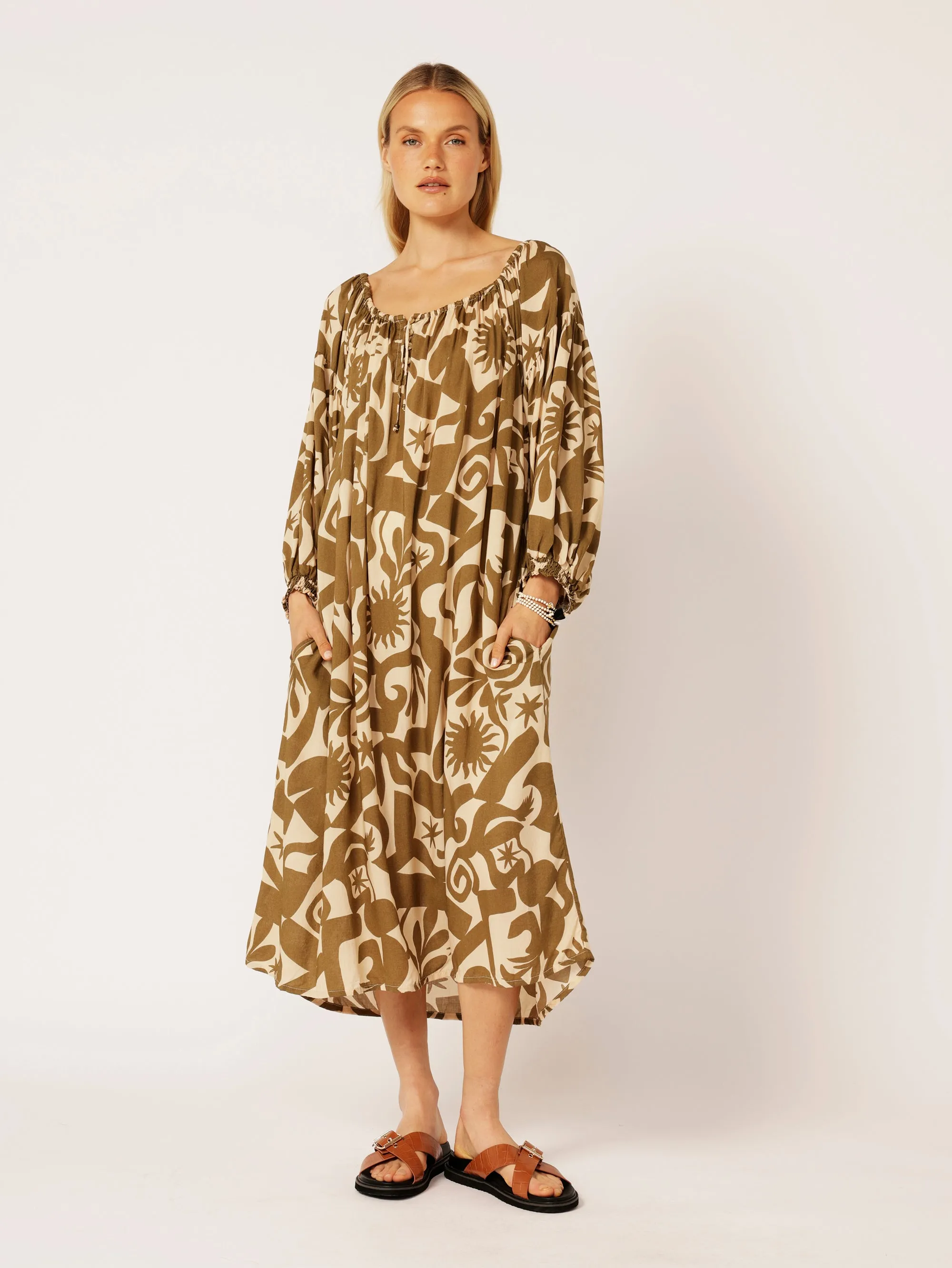 Poets Dress | Soleil Khaki