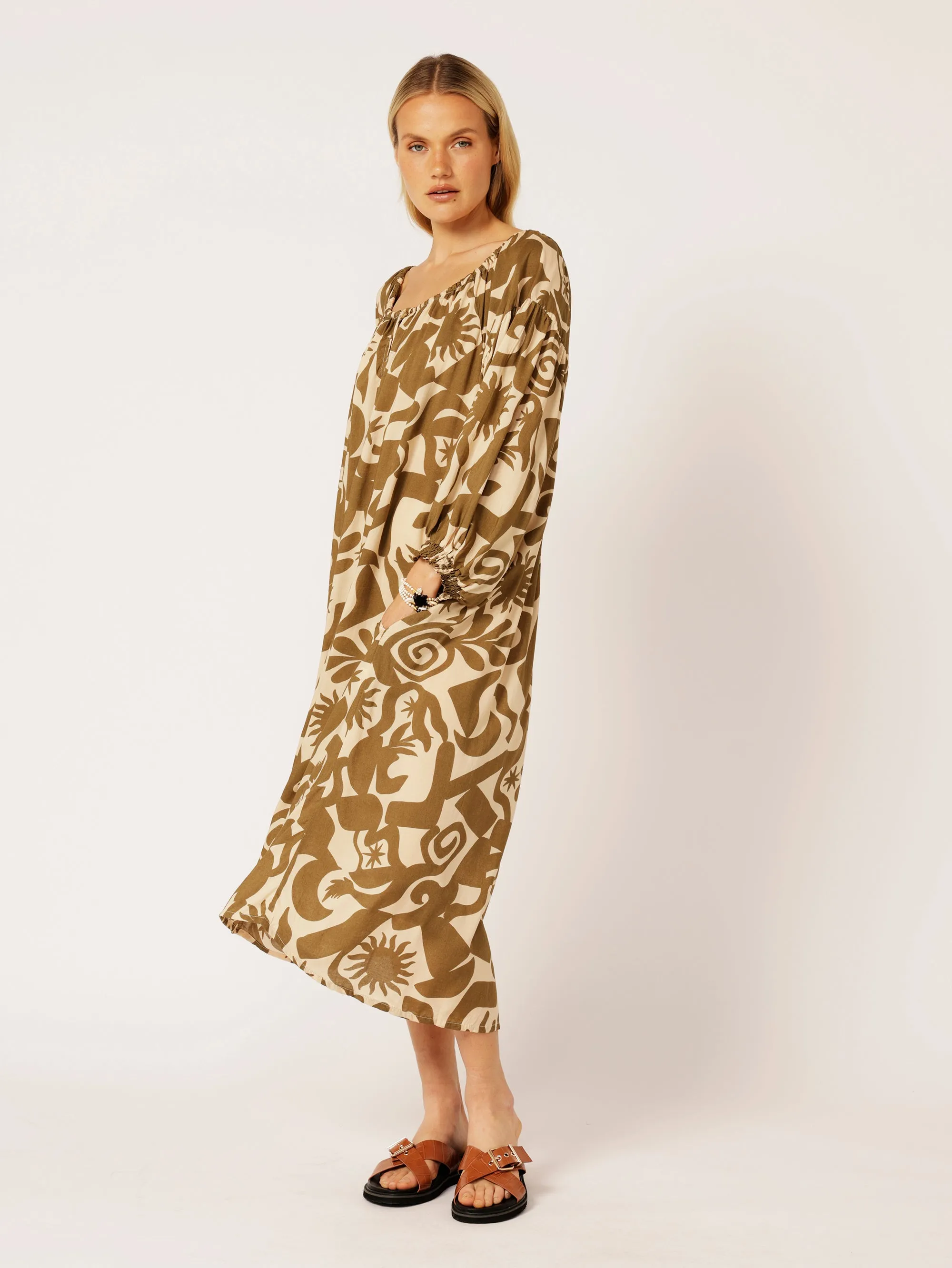 Poets Dress | Soleil Khaki