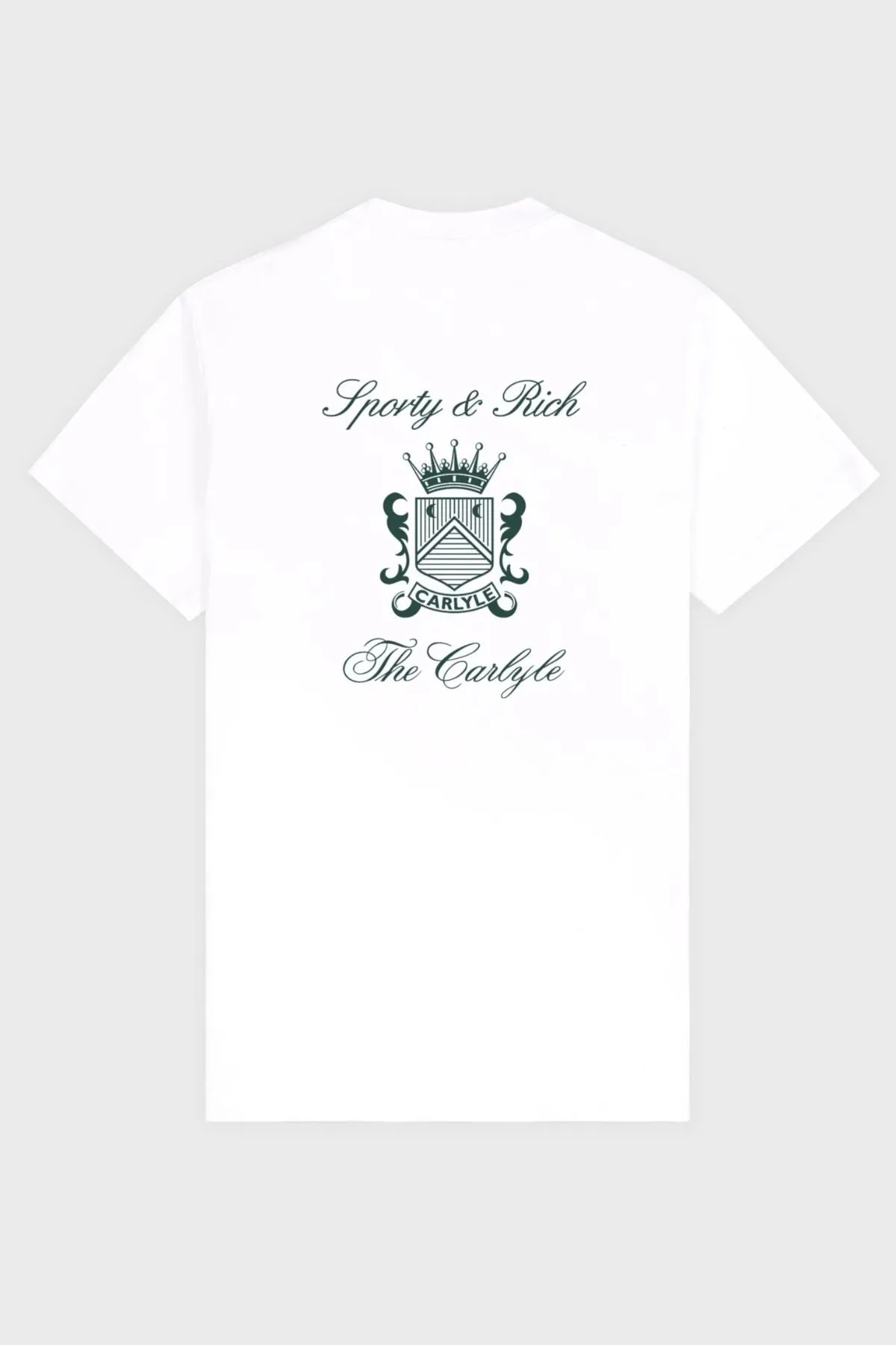Sporty & Rich The Carlyle Crest T-Shirt - White/ Forest