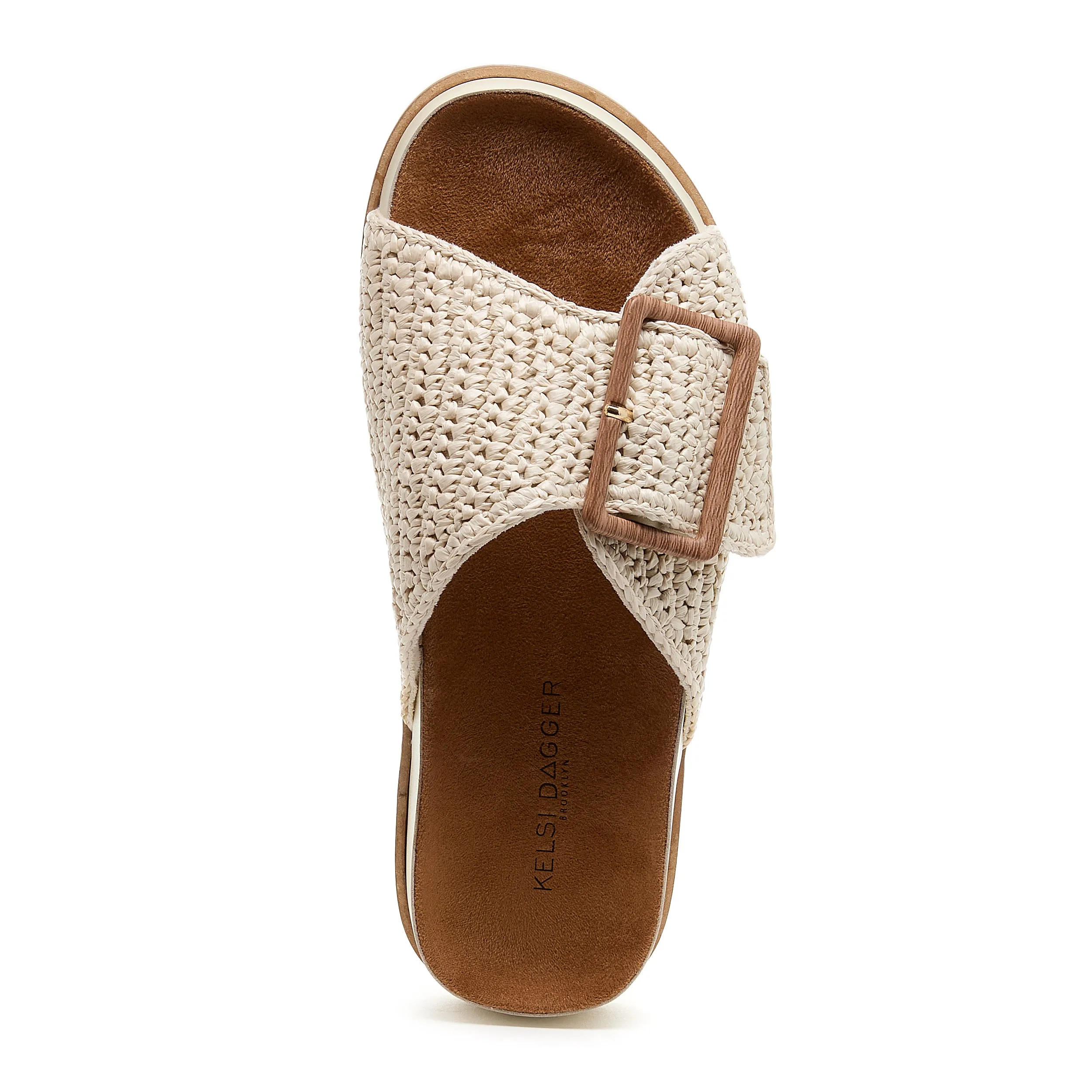 Sutton Shell Raffia Slide Sandals