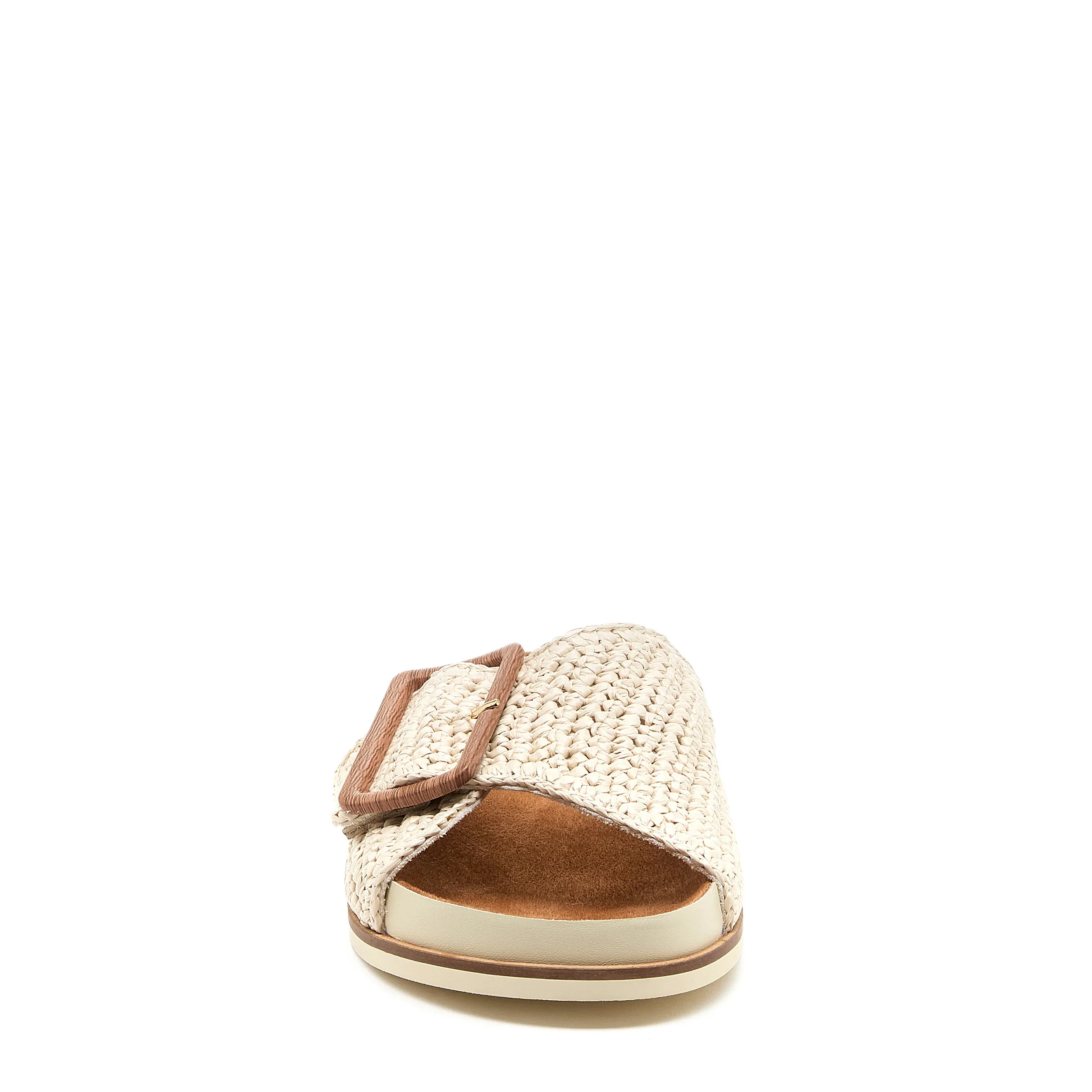 Sutton Shell Raffia Slide Sandals