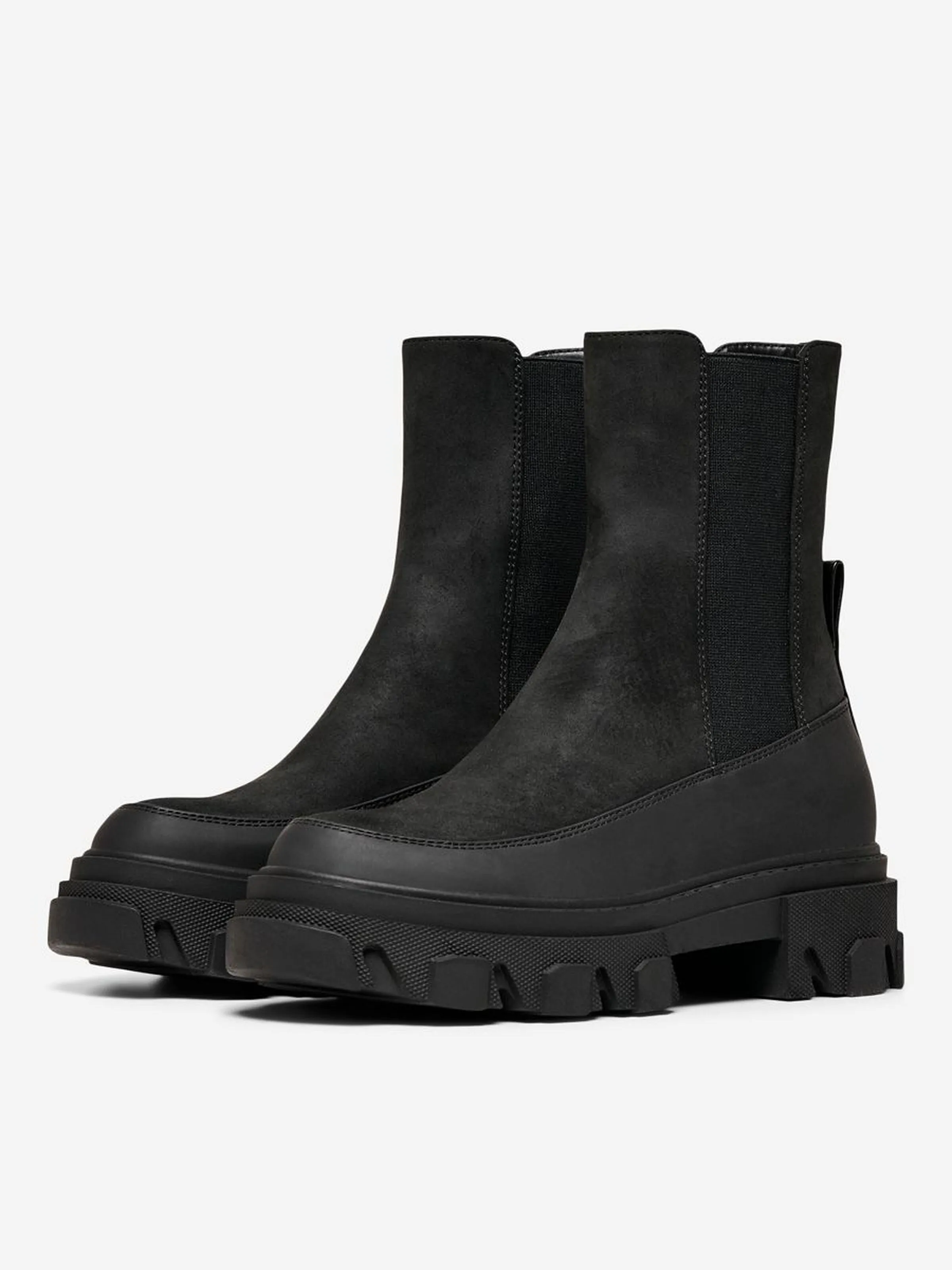 Tola Nubuck PU Chunky Boot - Black
